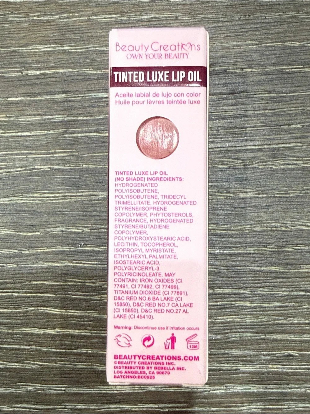 NWT Beauty Creations No Shade Lip Oil